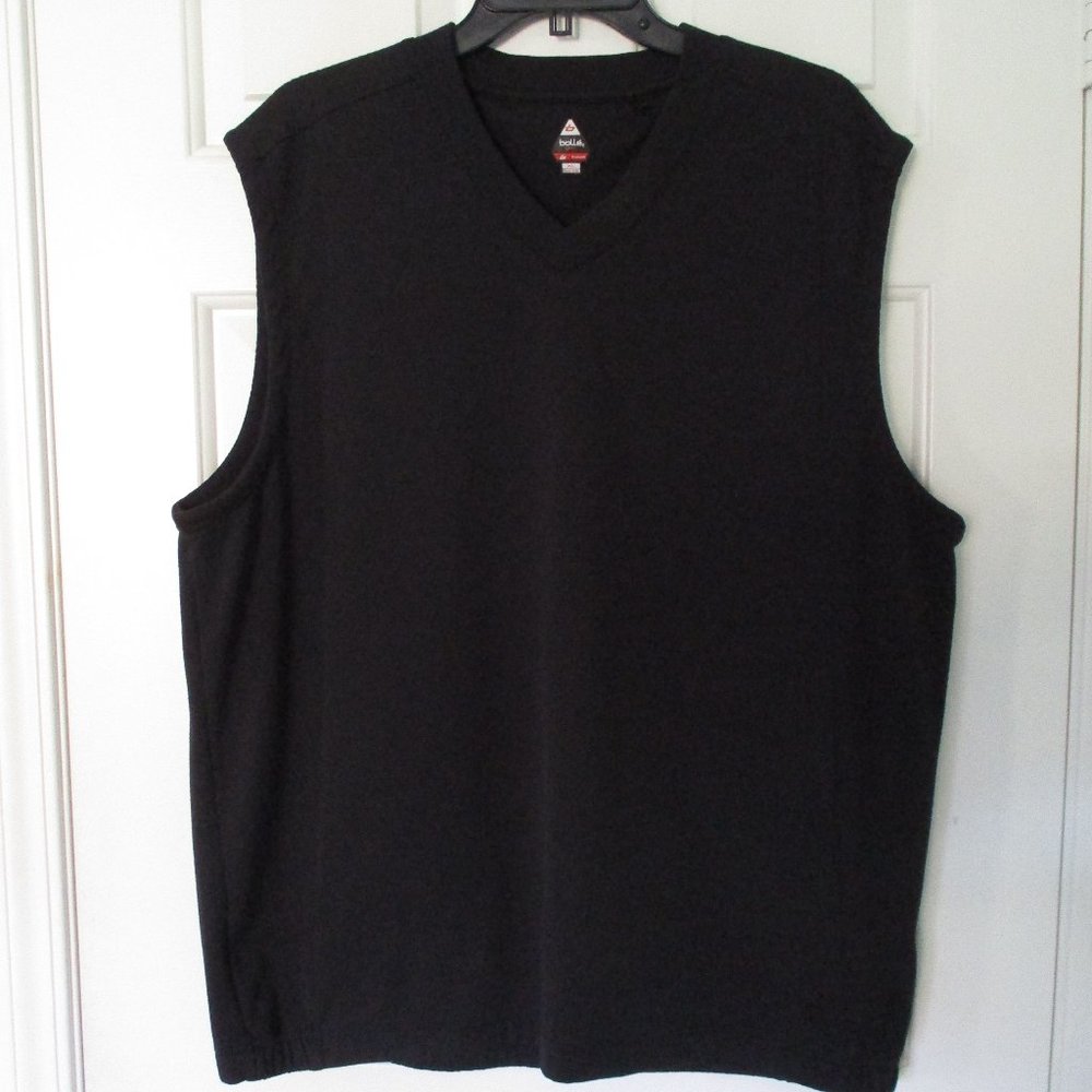 bolle' Thermal Mens Sleeveless Black Stretch Golf Sweater Vest - Size XL